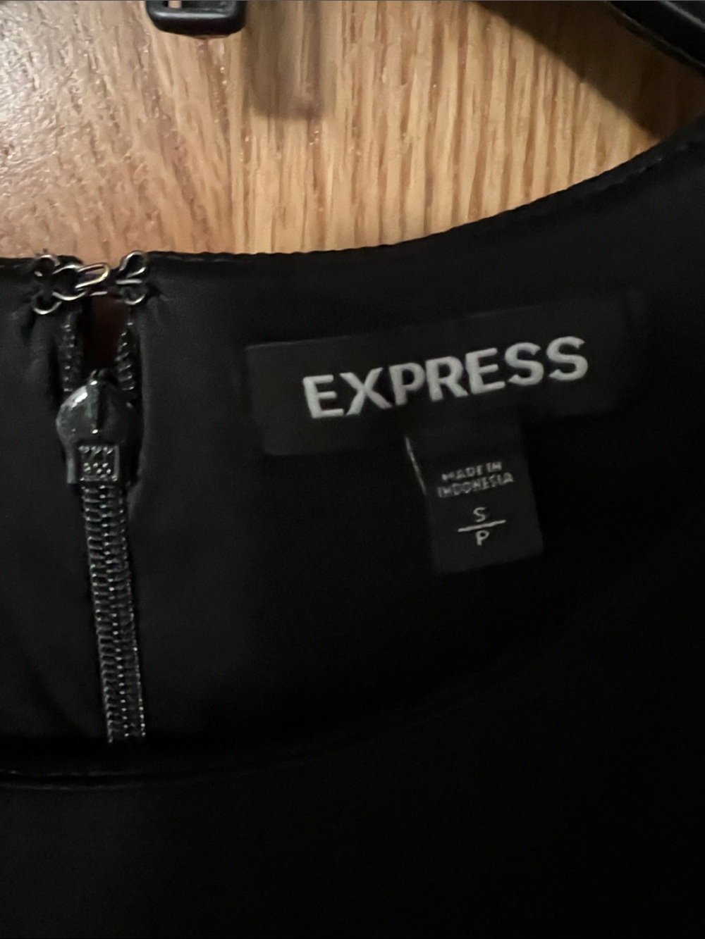 black Express crew neck cutout sides of waist wide leg jumpsuit w/pockets - Picture 5 of 5